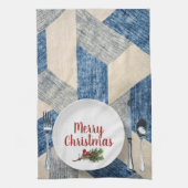 Kerst plaats instelling theedoek (Verticaal)