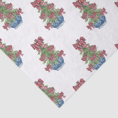 Kerst Plaid Bow Chinoiserie Topiary Tree Tissuepapier (Detail)