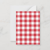 Kerst Plaid Foto Rusticale Botanische Afdruk Notitiekaartje (Achterkant)