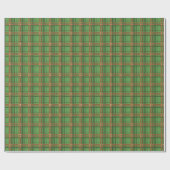 Kerst Plaid Groen en Rood Cadeaupapier (Vlak)