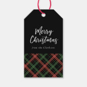 Kerst Plaid, Kerst Gift Label Cadeaulabel (Voorkant)