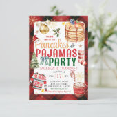 Kerst Plaid Pannenkoek Pyjama Verjaardagsfeest Kaart (Staand voorkant)