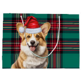 Kerst Plaid Pembroke Welsh Corgi Dog Holiday Groot Cadeauzakje (Achterkant)