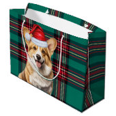 Kerst Plaid Pembroke Welsh Corgi Dog Holiday Groot Cadeauzakje (Achterkant Gekanteld)
