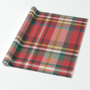 Kerst Plaid Rood en Groen Cadeaupapier