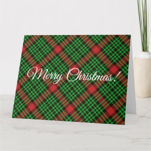 Kerst Plaid Rood en Groen Inpakpapier   Kaart
