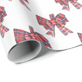 Kerst Plaid Tartan Bow Cadeaupapier (Rol Hoek)