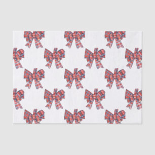 Kerst Plaid Tartan Bow Tissuepapier