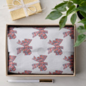 Kerst Plaid Tartan Bow Tissuepapier (Geschenk)