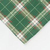 Kerst Plaid wit, groen, goud Fleece Deken (Hoek)