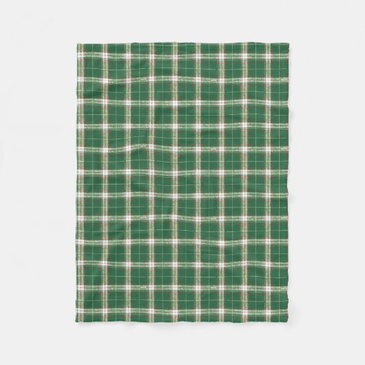 Kerst Plaid wit, groen, goud Fleece Deken (Voorkant)