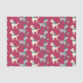 Kerst poedel hond vakantie patroon tissuepapier (Voorkant)