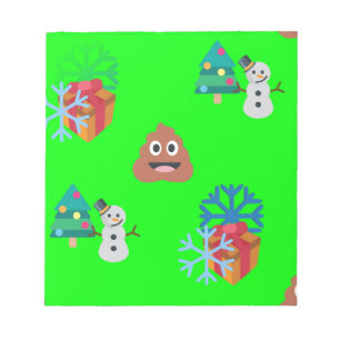 kerst poep emoji notitieblok