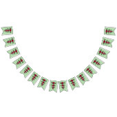 Kerst poinsetta bunting banner (Alle)