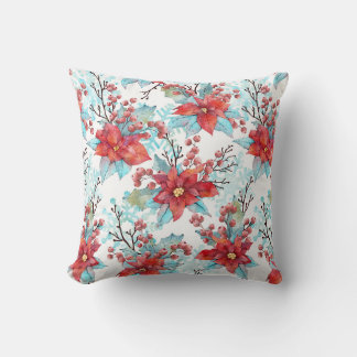 Kerst Poinsettia Accent Kussen