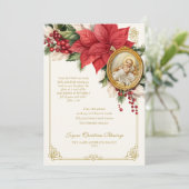 Kerst Poinsettia Baby Jesus (Staand voorkant)