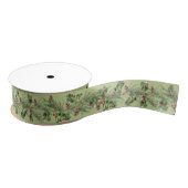 Kerst Poinsettia bessen en takken Grosgrain Lint (Spoel)