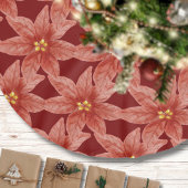 Kerst Poinsettia Bloem Rood Botanisch Kerstboom Rok
