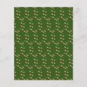 Kerst Poinsettia diner uitnodigt Rode Goud Chic (Achterkant)