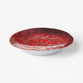 Kerst-Poinsettia in rode keramische uitstraling Papieren Kommen (Gebogen)