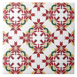 kerst poinsettia tegel tegeltje