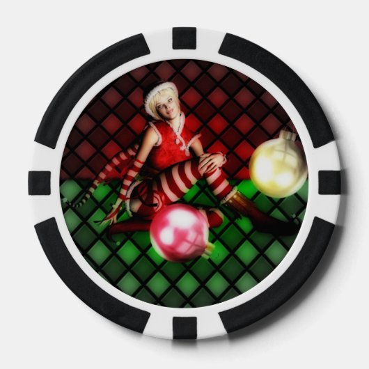 Kerst poker chips (Voorkant)