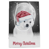 Kerst Polar Beer en Maan Medium Cadeauzakje (Voorkant)