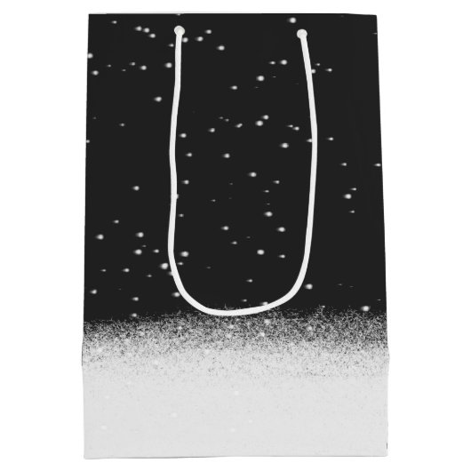 Kerst Polar Beer en Maan Medium Cadeauzakje (Achterkant)