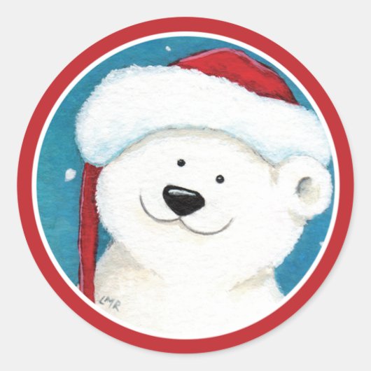 Kerst Polar Beer Envelop Seal Stickers (Voorkant)