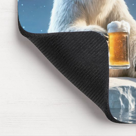 Kerst Polar Beer met bier Muismat (Hoek)