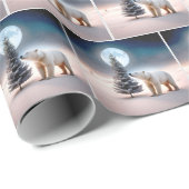 Kerst Polar Beer met Boom Cadeaupapier (Rol Hoek)