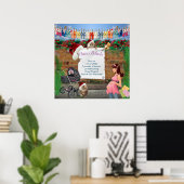 Kerst-Polka-Dot Street Art Poster (Thuiskantoor)