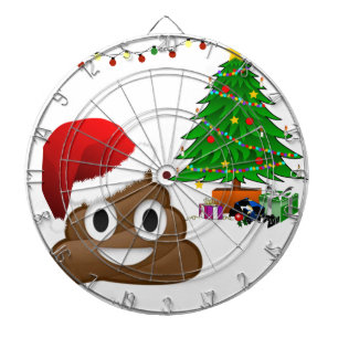 kerst poo emoji dartbord
