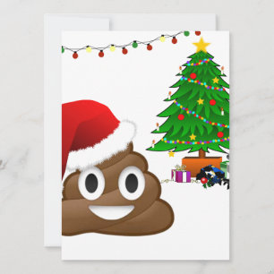 kerst poo emoji feestdagenkaart