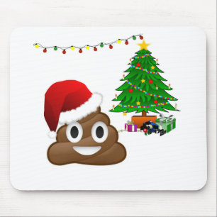 kerst poo emoji muismat