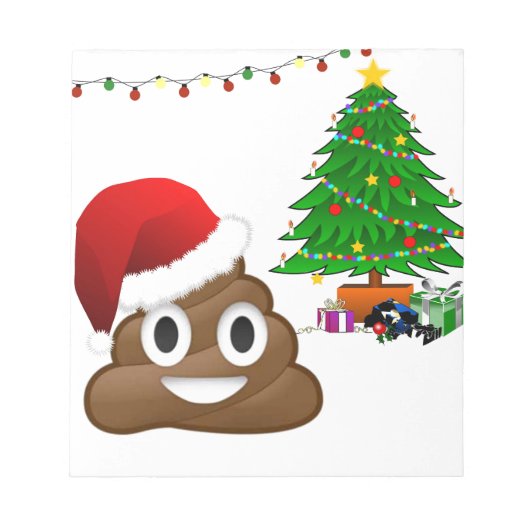 kerst poo emoji notitieblok (Voorkant)