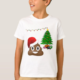 kerst poo emoji t-shirt