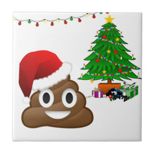 kerst poo emoji tegeltje