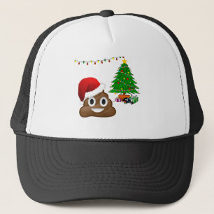 kerst poo emoji trucker pet