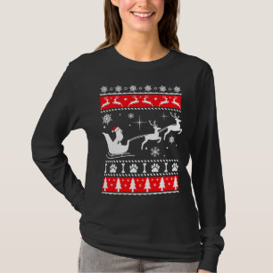 Kerst Poodle Sleigh T-shirt