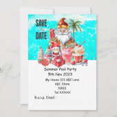 Kerst Pool Party met Sinterklaas Drinken Kaart (Voorkant)