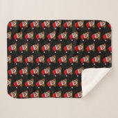 Kerst poop emoji Schattige Funny Pattern Sherpa Deken (Voorkant (horizontaal))