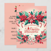 Kerst Posada Feest Uitnodiging (Voorkant / Achterkant)