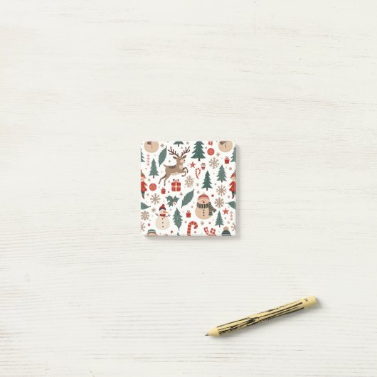 Kerst Post-it® notes. Post-it® Notes (Op bureau)