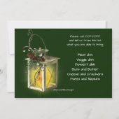 Kerst Pot Luck Avondmaal Feest Kaart (Achterkant)