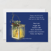 Kerst Pot Luck Dinerfeest Kaart (Achterkant)