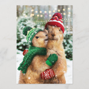 Kerst Prairie Honden Kaart