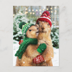 Kerst Prairie Honden Uitnodiging Briefkaart