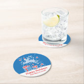 Kerst prancing rendier kunst papier onderzetters (Insitu)