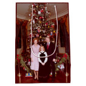 Kerst President James Jimmy Carter Witte Huis Medium Cadeauzakje (Achterkant)